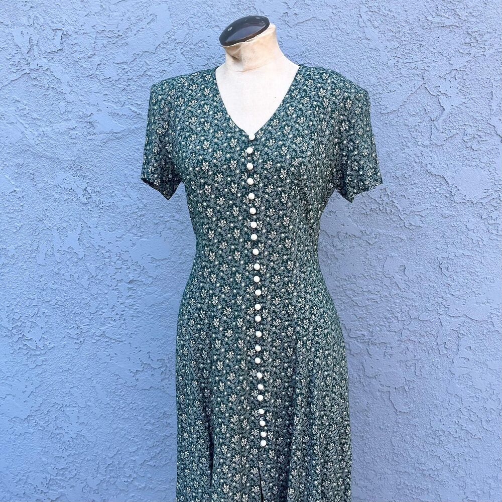 Vintage 90s Floral Maxi dress Large Grunge cittagecore